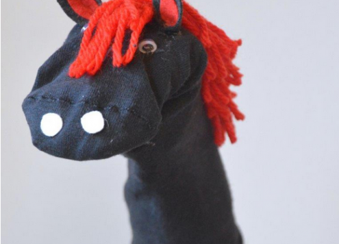 how to make a no sew horse sock puppet
